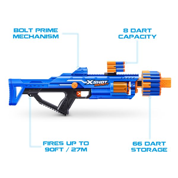 Xshot insanity berzerko: 8 shot 2pk, blaster giocattolo - X-SHOT