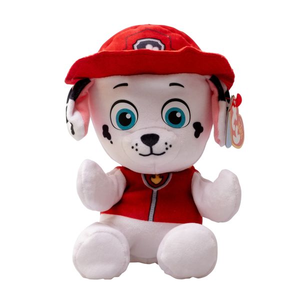 Ty - collezione paw patrol, marshall, tutti gli eroi della squadra dei cuccioli in versione floppy, morbido peluche da collezionare- 20 cm - t44018 - TY, Paw Patrol