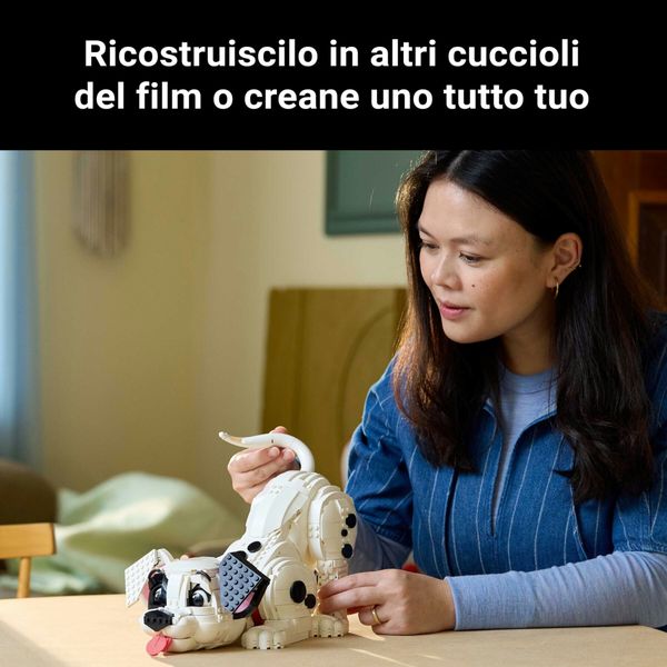 Lego disney 43269 cucciolo 101: kit modellismo personalizzabile adulti - Disney, LEGO