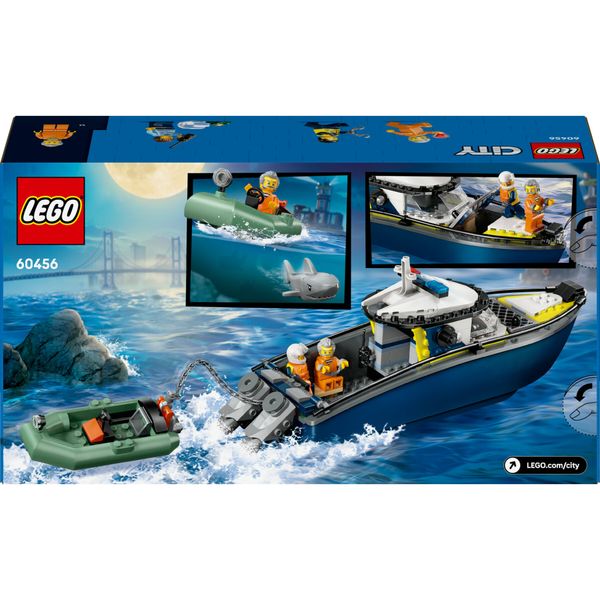 Lego city 60456 inseguimento motoscafo polizia: 2 barche, squalo 6+ - LEGO CITY, LEGO