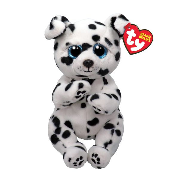 Ty beanie bellies - rowdy il dalmata con occhioni azzurri glitter, i peluche col pancino morbidi e coccolosi - 20 cm - t41502 - TY