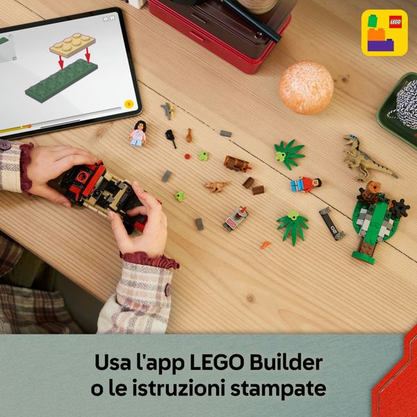 Lego jurassic world – 76972 – fuga dal raptor in fuoristrada - Jurassic World, LEGO JURASSIC WORLD, LEGO