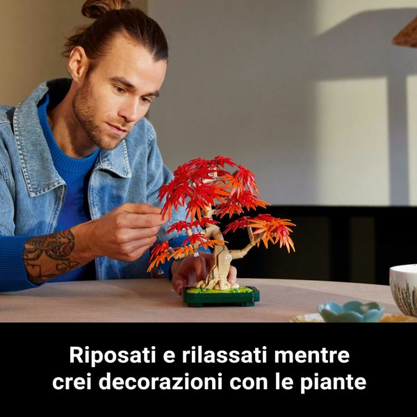 Lego botanicals 10348 bonsai acero rosso: pianta artificiale adulti - LEGO