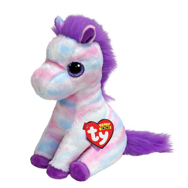 Ty beanie boos - hayden il cavallo con occhi viola grandi e glitter, il peluche con gli occhi grandi scintillanti - 15 cm - t37378 - TY