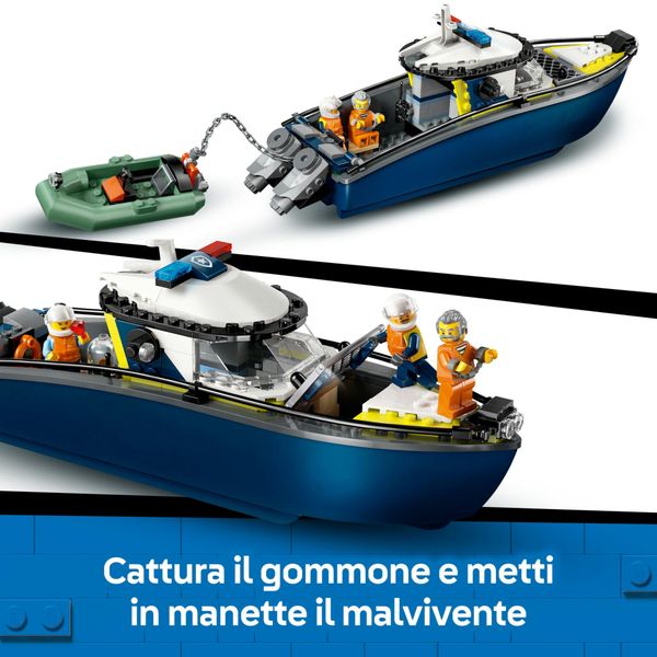 Lego city 60456 inseguimento motoscafo polizia: 2 barche, squalo 6+ - LEGO CITY, LEGO