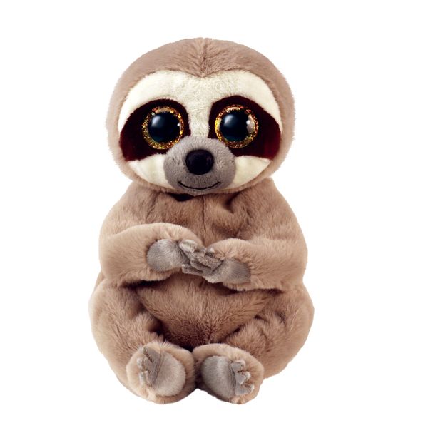 Ty beanie bellies - bradipo - silas - marrone - pupazzo bradipo con occhioni dorati glitter - i peluche morbidi e coccolosi - 20 cm - 40545 - TY