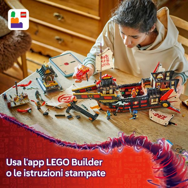 Lego ninjago 71848 bounty del tempio: barca, vele mobili, 6 minifigure 14+ - LEGO NINJAGO, LEGO