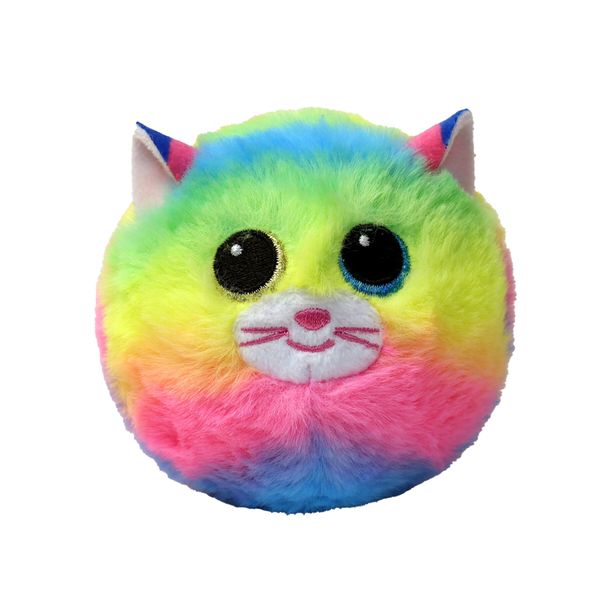 Ty beanie bouncers - gemma la gattina arcobaleno con gli occhioni verdi e azzurri, teneri animaletti rimbalzanti tutti da collezionare, t83067 - TY