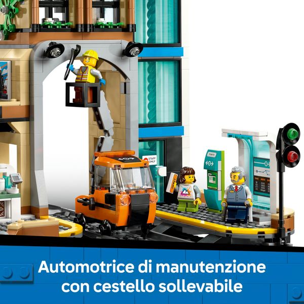 Lego city 60469 stazione centrale: veicolo, ascensore, binario 7+ - LEGO CITY, LEGO
