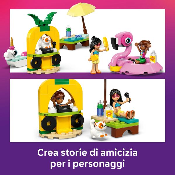 Lego friends 42658 pool party unicorno: 2 mini bamboline, gatto 5+ - LEGO FRIENDS, LEGO