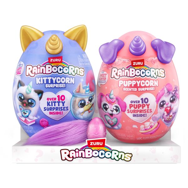 Rainbocorns puppy+kitty corn pack: peluche sorpresa - assortito - RAINBOCORNS