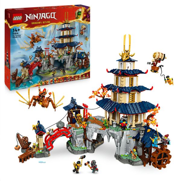 Lego ninjago 71814 torneo città tempio: pagoda, 13 minifigure 14+ - LEGO NINJAGO, Lego