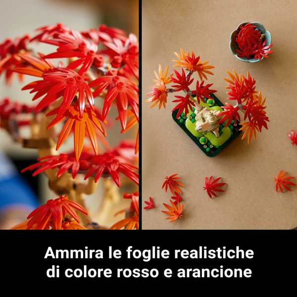 Lego botanicals 10348 bonsai acero rosso: pianta artificiale adulti - LEGO