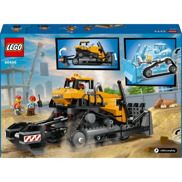 Lego city 60466 bulldozer giallo: veicolo cantiere, 3 minifigure 8+ - LEGO CITY, LEGO