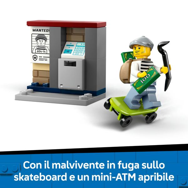 Lego city 60455 inseguimento moto polizia: motocicletta, 2 minifigure 4+ - LEGO CITY, LEGO