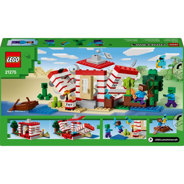 Lego minecraft 21275 casa giungla esplosiva: tnt, barca, 3 pers. 8+ - LEGO