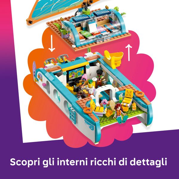 Lego friends 42664 avventura catamarano: barca, 4 mini bamboline 8+ - LEGO FRIENDS, LEGO