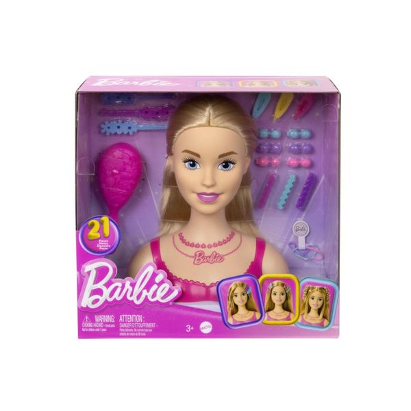 Testa barbie per acconciature capelli biondi - 3+ - Barbie
