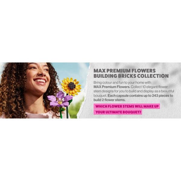 Max flowers 4 pack: set da giardino, 8 fiori - assortito - DB LINE