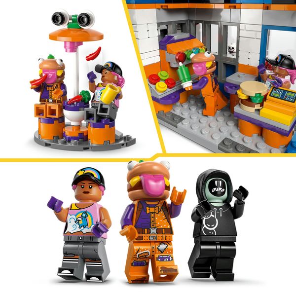 Lego fortnite 77076 ristorante durrr burger: 3 minifigure, gaming 10+ - LEGO