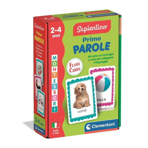 Clementoni - montessori - flashcard prime parole - 16835 - CLEMENTONI, SAPIENTINO