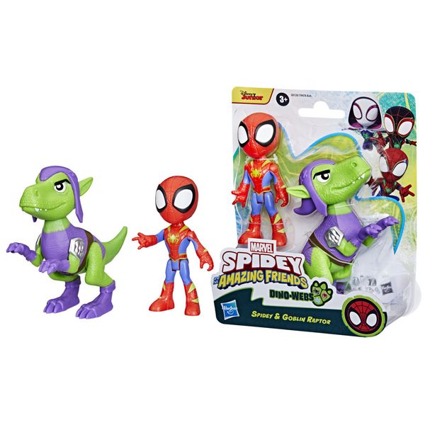 Hasbro spidey e i suoi fantastici amici - spidey con cattivo dino spidey, assortito - 3+ - SPIDEY