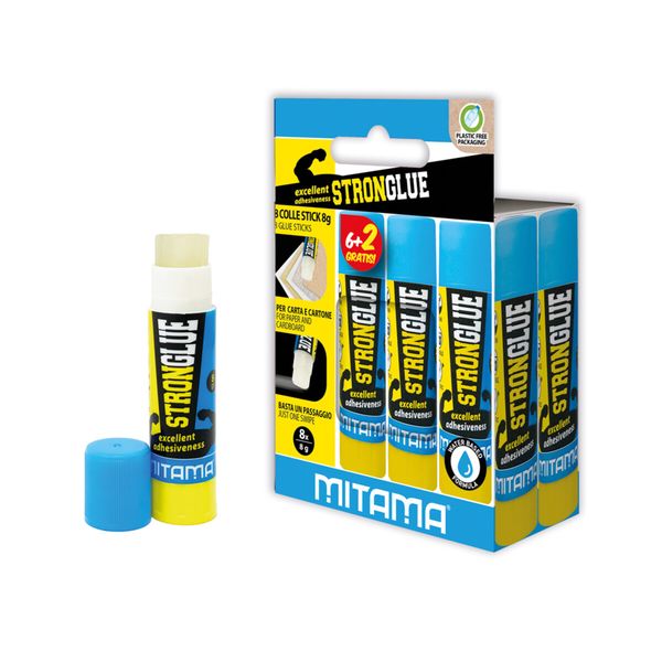 Mitama - colla stick 8g strong glue - pack 5+1 gratis - MITAMA