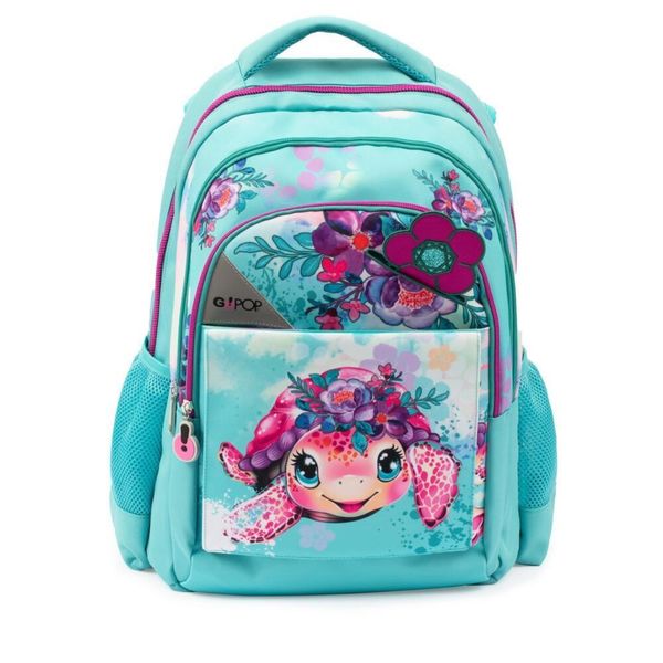 Zaino scuola  round turtle bloom - GO POP