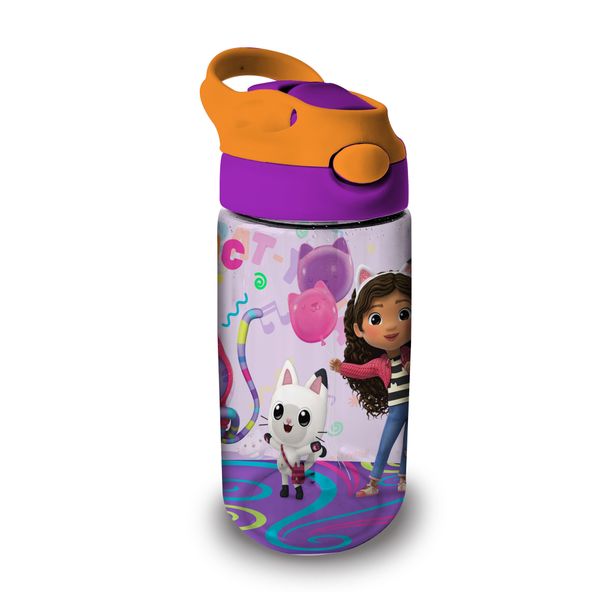 Borraccia trasparente 550 ml con beccuccio - gabby's dollhouse assortita - modello sport - GABBY