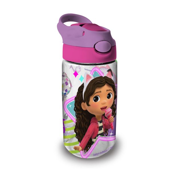 Borraccia trasparente 550 ml con beccuccio - gabby's dollhouse assortita - modello sport - GABBY