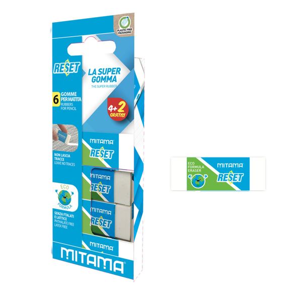 Mitama - gomma bianca grande - pack 4+2 in carta - MITAMA