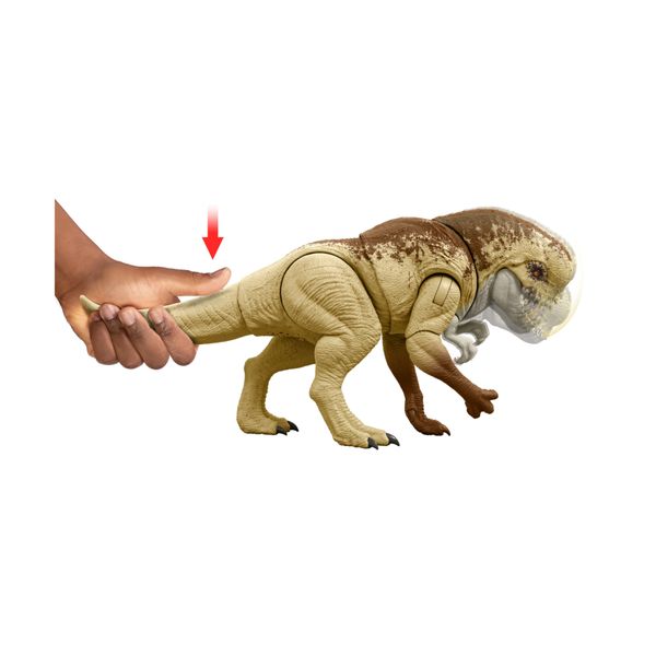 Mattel jurassic world la rinascita - distortus rex ruggito devastante, dinosauro con design fedele al film e 2 mosse d'attacco incluse - Jurassic World