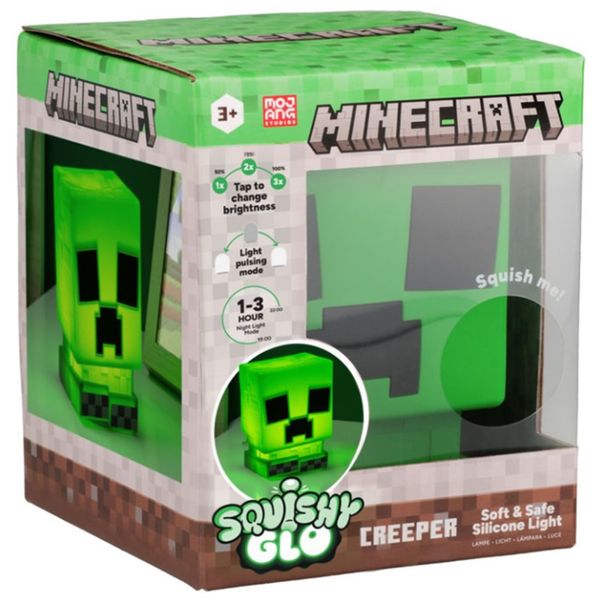 Lampada minecraft creeper in silicone ricaricabile 15 cm - MINECRAFT