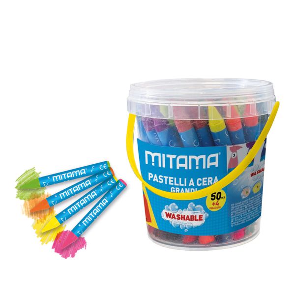 Mitama - pastelli a cera grandi - barattolo 50+4 pezzi - MITAMA