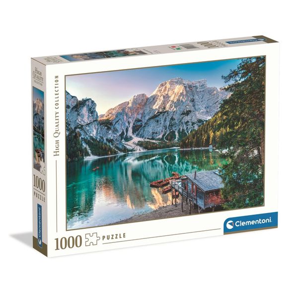 Clementoni - puzzle 1000 hqc emerald lake braies - 39887 - CLEMENTONI