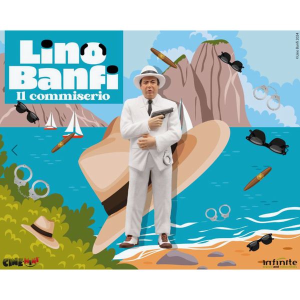 Lino banfi mini figure serie 1 il commissario  -set 4 personaggi cult in pvc - DB LINE