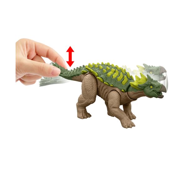 Mattel jurassic world la rinascita - yuxisaurus attacco fatale, dinoasuro snodato con azione a colpo singolo inclusa, design ispirato al film - Jurassic World