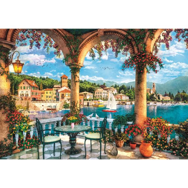 Clementoni - puzzle 1000 hqc balcony view of lake como - 39880 - CLEMENTONI