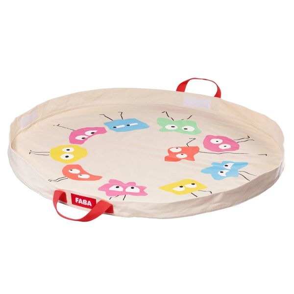 Tappeto gioco accessori bimbi 2 in 1 con chiusura a sacco porta giochi - faba - FABA