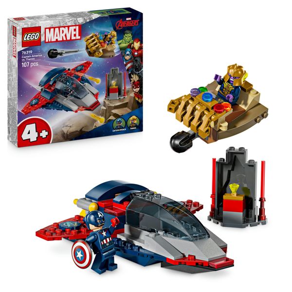 Lego marvel 76319 - capitan america vs thanos con aereo 4+ - LEGO SUPER HEROES, Lego