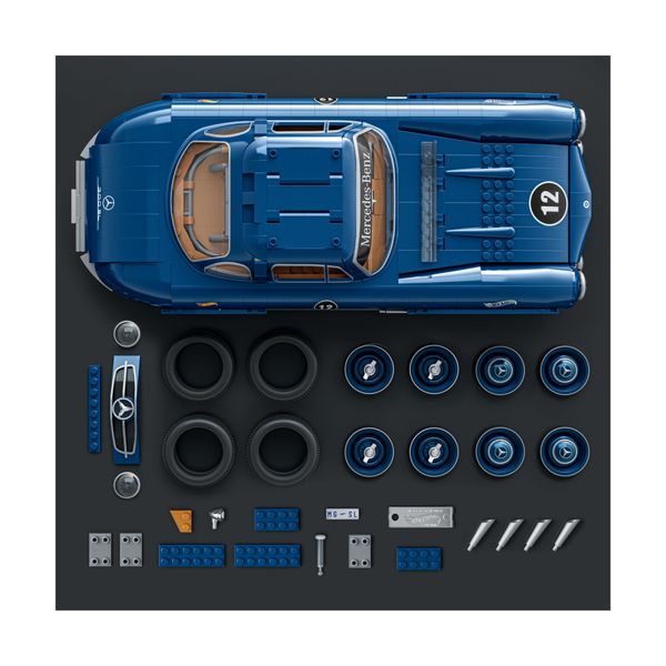 Mattel brick shop hot wheels - mercedes-benz 300 sl serie premium, set da costruire con 1600 pezzi, parti in metallo, modellino e adesivi inclusi - BRICK SHOP, Hot Wheels