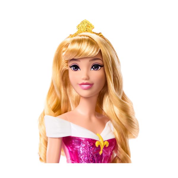 Mattel disney princess - aurora, bambola con capi e accessori scintillanti ispirati al film - DISNEY PRINCESS