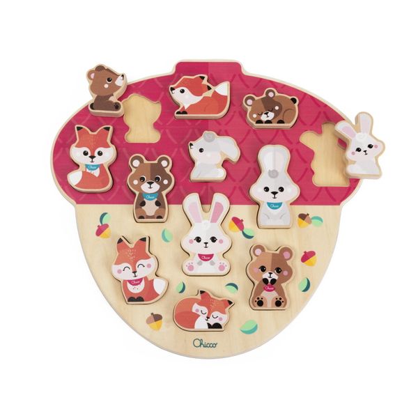 Giocattolo chicco - ghianda set collezione - my wood friends - Chicco
