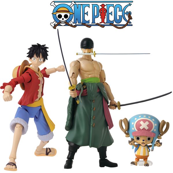 One piece - set 3 action figure 17 cm con accessori - ONE PIECE, BANDAI