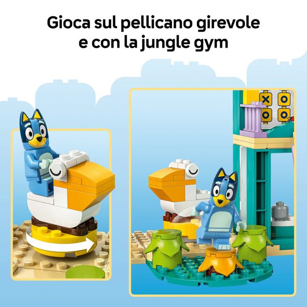 Lego 11201 - bluey parco giochi con scivolo e 2 minifigure, 4+ anni - BLUEY, LEGO