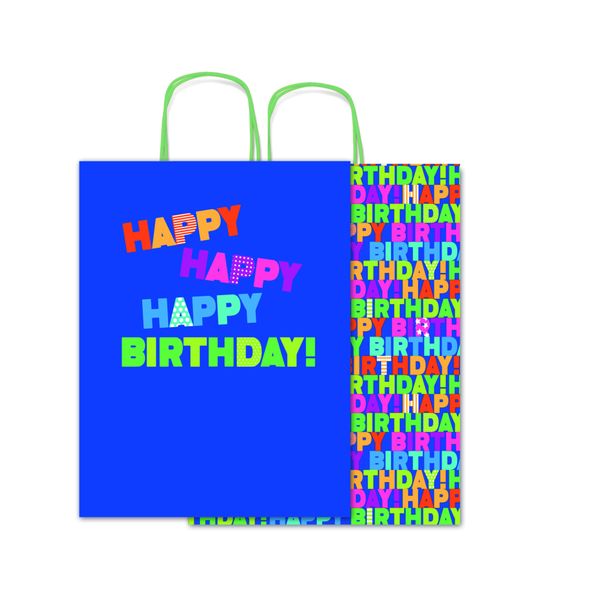Borsa regalo happy b-day - formato 36x46x12 cm - 