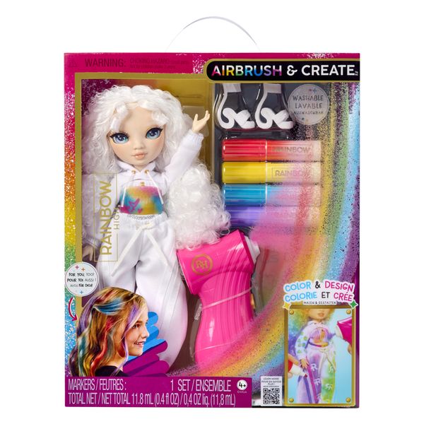 Rainbow high - fashion doll diy con aerografo e pennarelli - Rainbow High