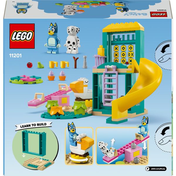 Lego 11201 - bluey parco giochi con scivolo e 2 minifigure, 4+ anni - BLUEY, LEGO