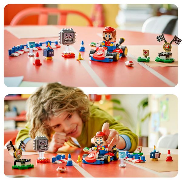 Lego 72043 - mario kart con kart standard e 3 personaggi, 7+ anni - LEGO® Super Mario™, LEGO