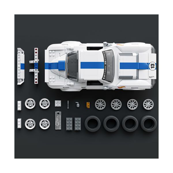 ​​mattel brick shop hot wheels - corvette grand sport serie elite, set da costruire con 918 pezzi, dettagli realistici e adesivi - BRICK SHOP, Hot Wheels